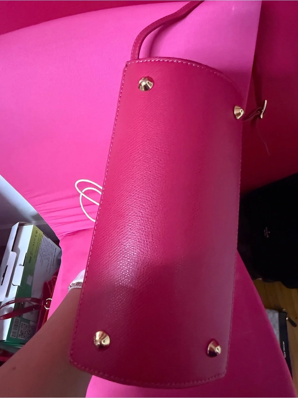 Hot Pink Drawstring Crossbody Bag for Women
